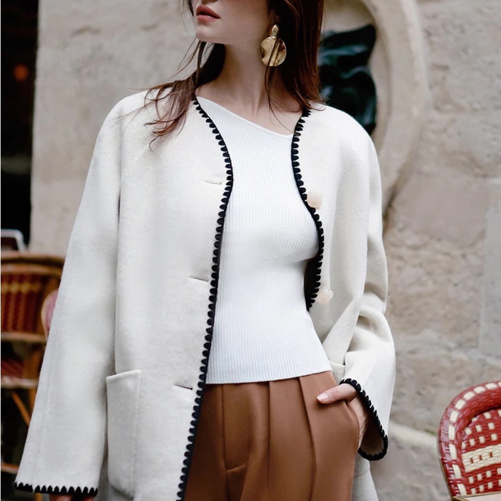 Petite Studio Lara Wool Jacket - Ivory